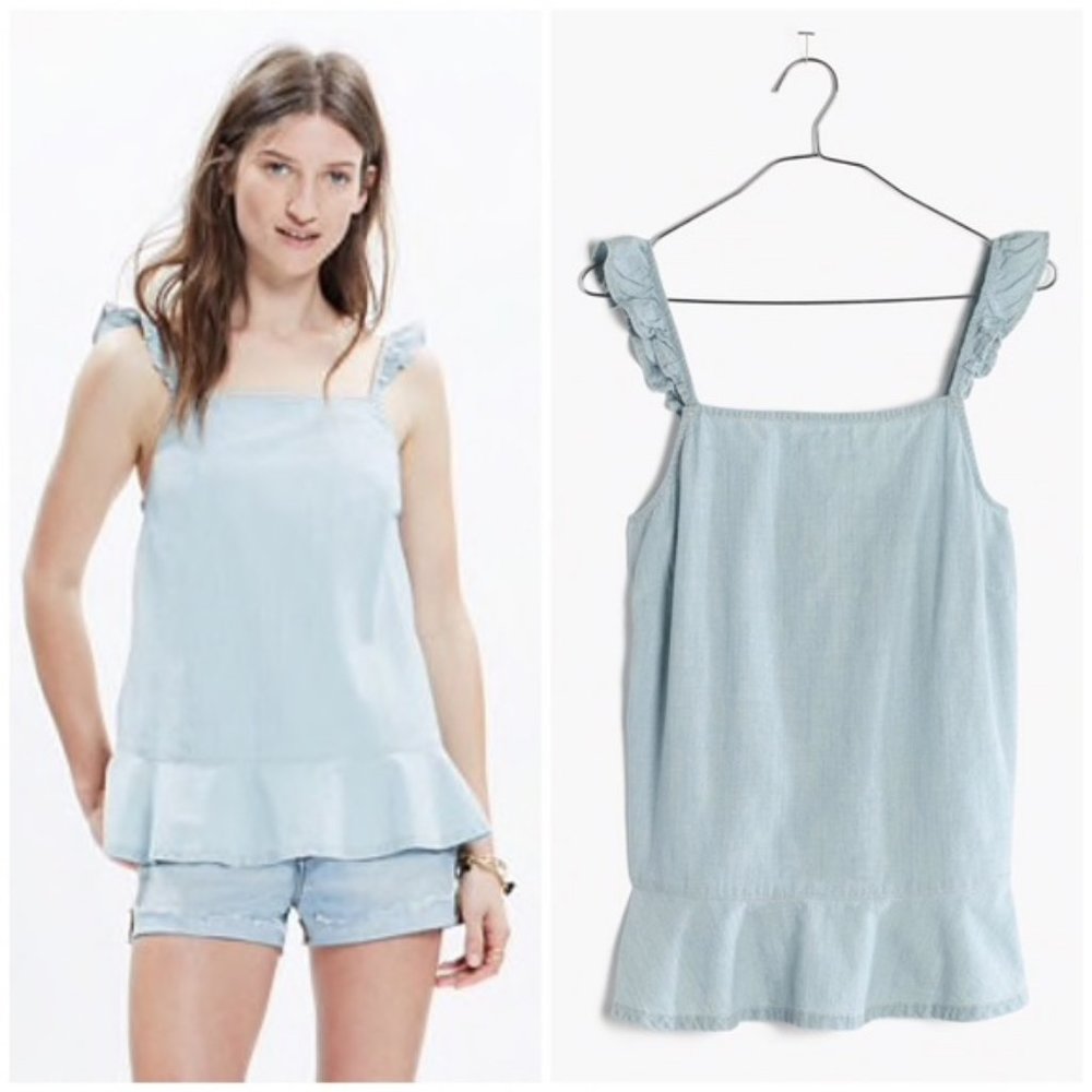 Madewell Chambray Cami - Picture 1 of 8